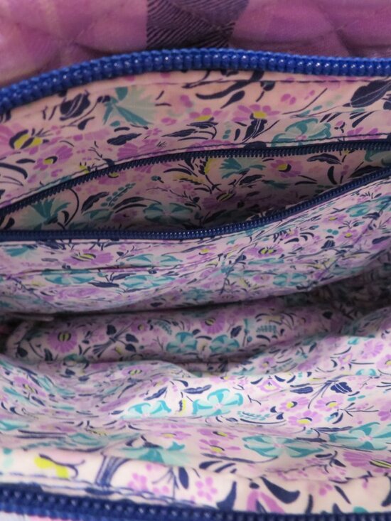 Vera Bradley Mini Totepack Amethyst Plaid Quilted Backpack